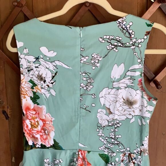 Grace Karin floral fit & flare sleeveless dress - Picture 5 of 7